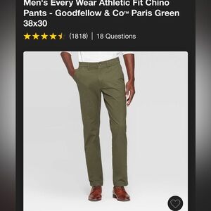 Men's Every Wear Athletic Fit Chino Pants - Goodfellow & Co™ Paris Green